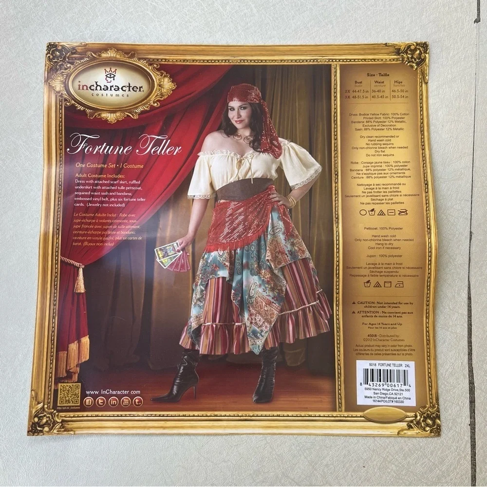 In Character Women's Fortune Teller Tarot Reader Halloween Costume 2XL